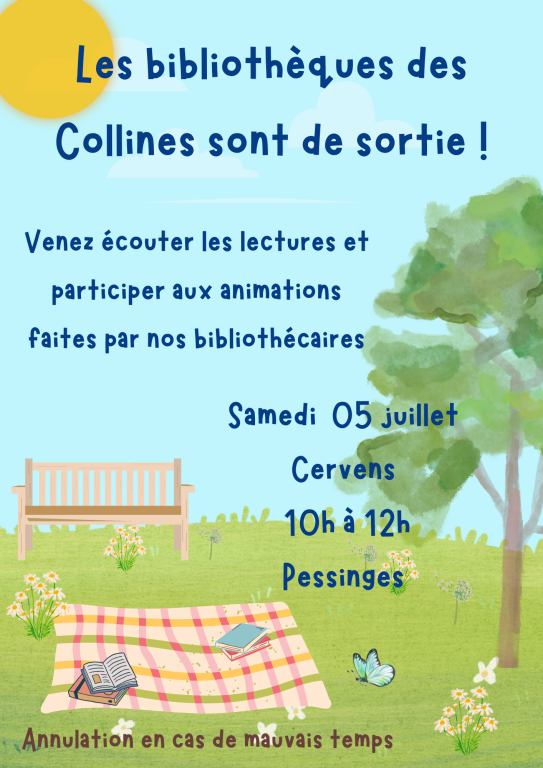 Couverture de Les bibliothèques des Collines sont de sortie - Cervens