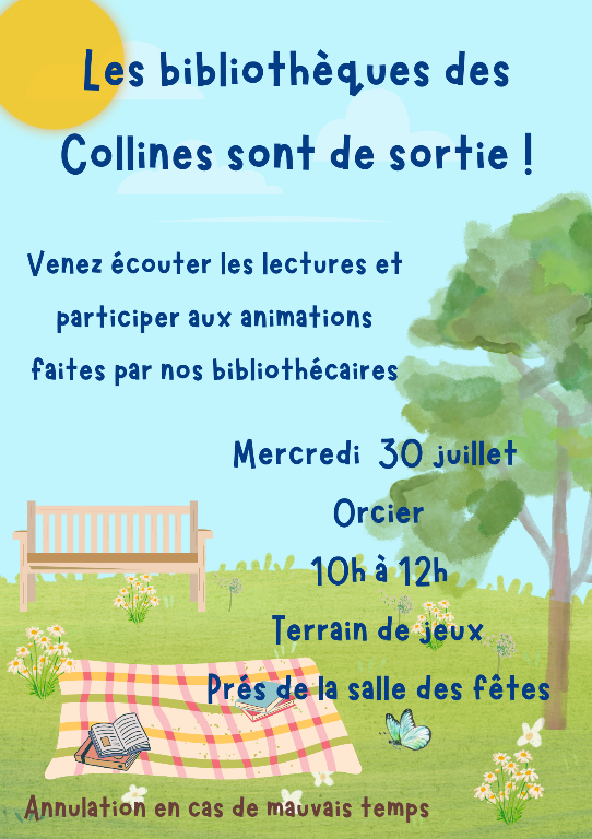 Couverture de Les bibliothèques des Collines sont de sortie - Orcier