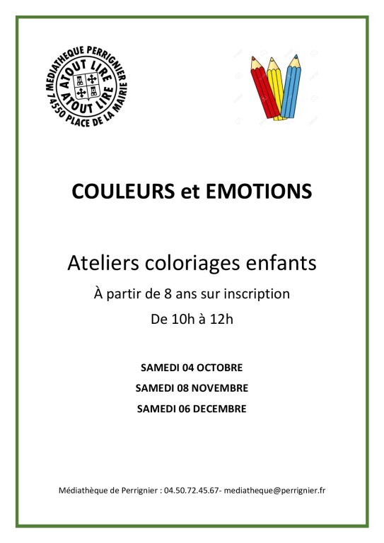 Couverture de Couleurs et émotions : Atelier coloriage enfants