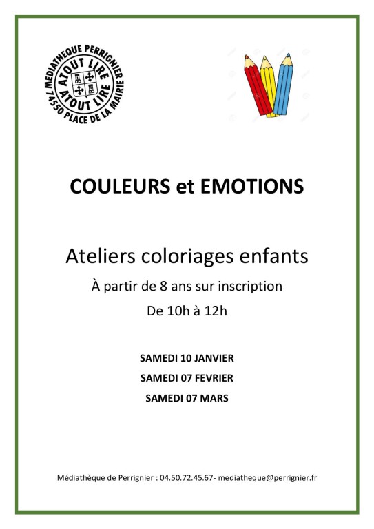 Couverture de Atelier coloriages jeunes