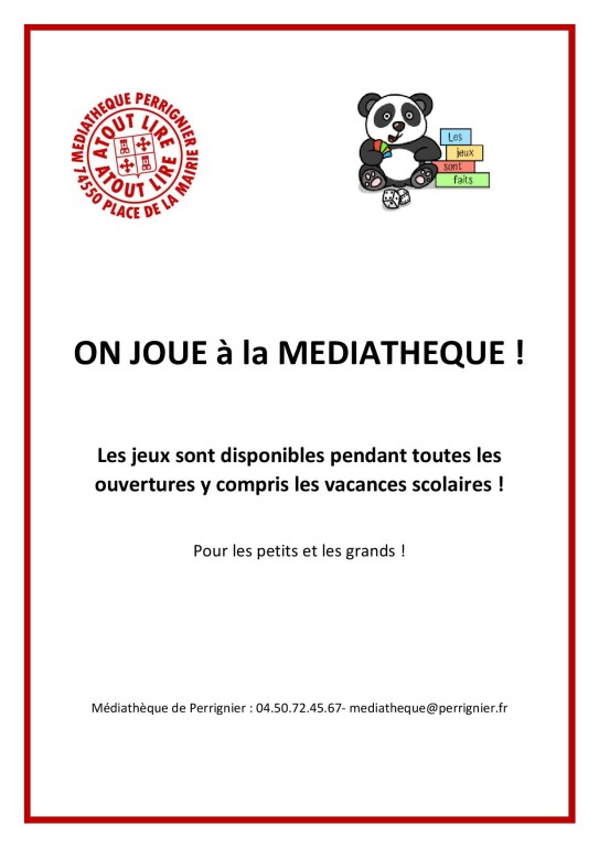 Couverture de On joue à la Médiathèque !