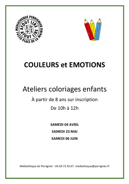 Couverture de Atelier coloriage jeunes